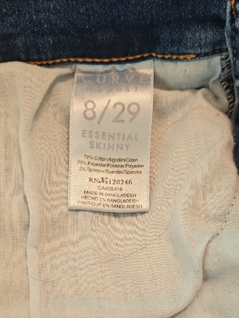 Curve Appeal -High Rise Essential Skinny Jeans- Size 8/29 - Picture 6 of 7